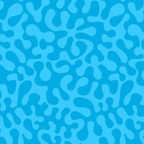 1960s groovy ! Abstract blue // Groovy Blue // psychadelic // Matisse inspired //  by Magenta Rose Designs