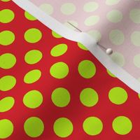 Lime/Red Polka Dots Christmas Santa Grinchy colors-ch