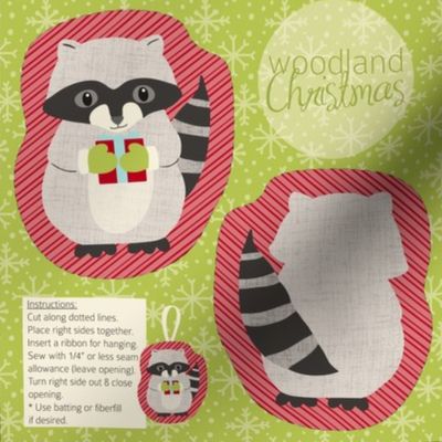 Woodland Christmas Raccoon