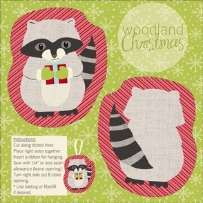 Woodland Christmas Raccoon