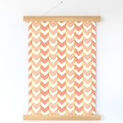 Gilded Herringbone in Shades of Coral