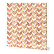 Gilded Herringbone in Shades of Coral