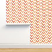 Gilded Herringbone in Shades of Coral