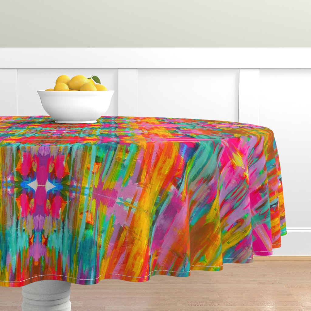 Double Neon Abstract Nappe ronde | Spoonflower