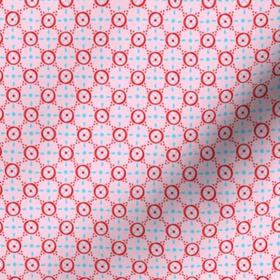 Red Circle Tile - Pink