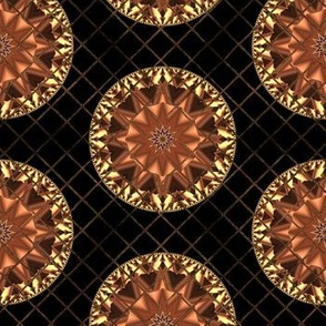 Copper and Gold Kaleidoscope Dots