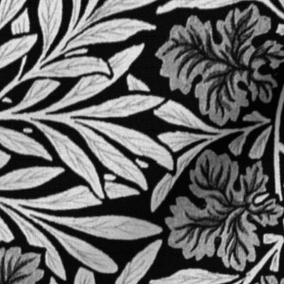 William Morris ~ Jungle Vines ~ Black and Silver