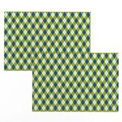  Argyle in Blue & Green