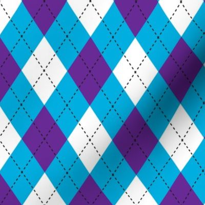 Argyle Blue & Purple