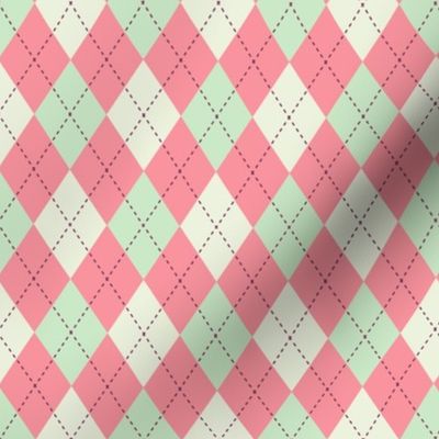  Argyle Pink & Green 