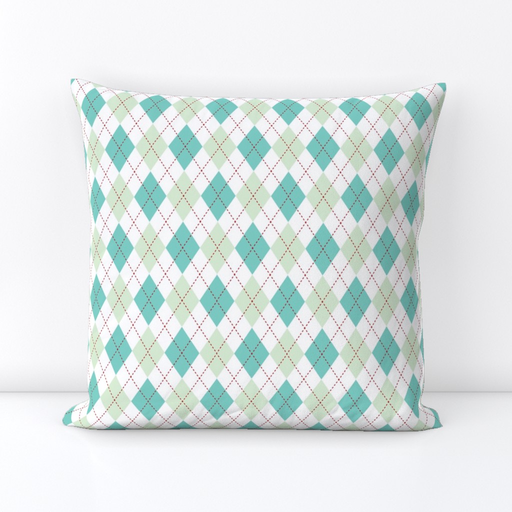 Argyle Green & Blue