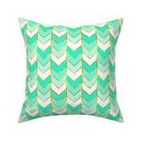 Gilded Ombre Herringbone in Mint