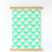 Gilded Ombre Herringbone in Mint