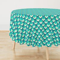 Gilded Ombre Herringbone in Aqua