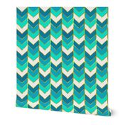 Gilded Ombre Herringbone in Aqua