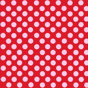 Santa's Wonderland Polka Dot Christmas Pink/Red-ch