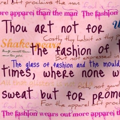 Shakespeare on fashion