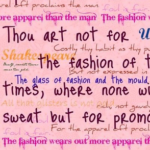 Shakespeare on fashion