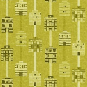 Acid yellow woven house stripes by Su_G