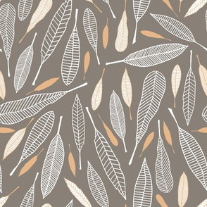 Fanciful Feathers Taupe (Serene)