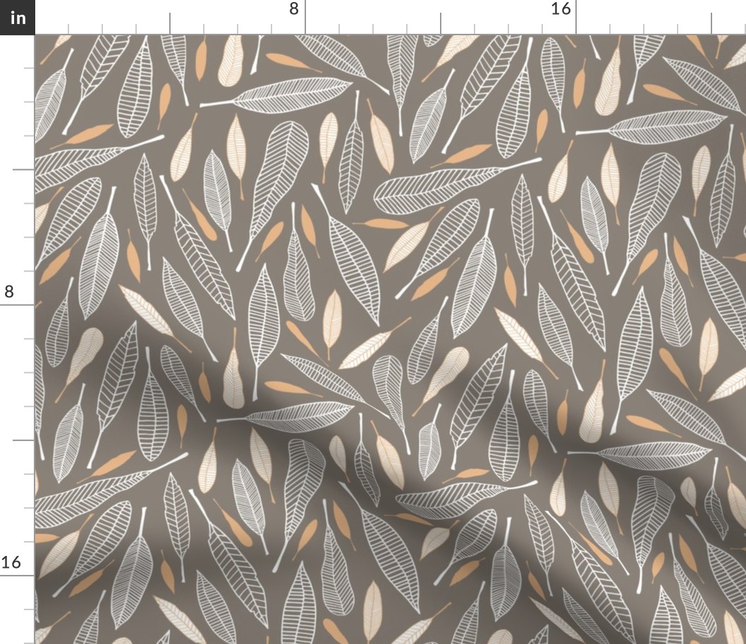 Fanciful Feathers Taupe (Serene)