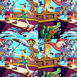 peter pan Neverland Wendy John Michael captain hook pirates tick tock crocodiles ships oceans seas fairy tales kids story children cutlass swords