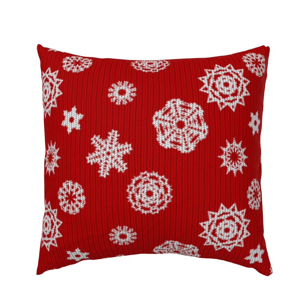 Holiday Snowflakes ~ Faux Knit ~ Richelieu and White