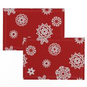 Holiday Snowflakes ~ Faux Knit ~ Richelieu and White