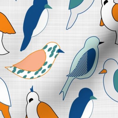 Birds Of Many Colors (linen version)