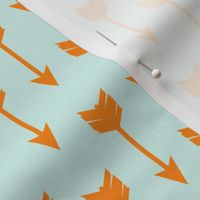 Orange Arrows on Mint