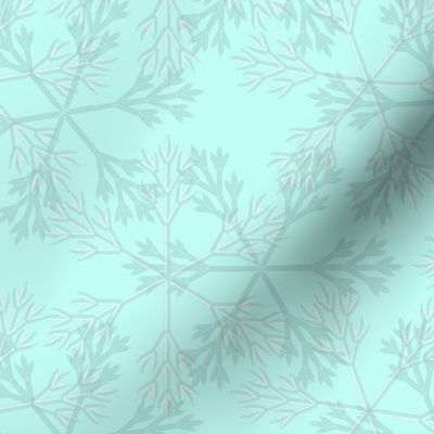 snowflakes aqua