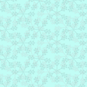 snowflakes aqua