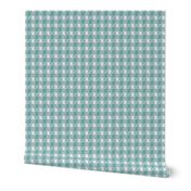 Teal tribal gingham