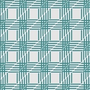 Teal tribal gingham