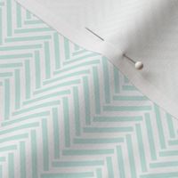 Mint Herringbone Weave