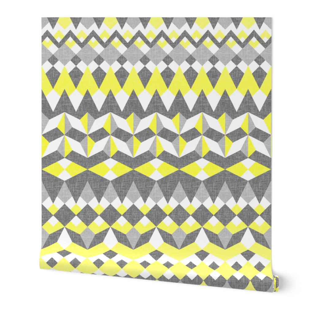 Across the Valley with Zingy Lemon - Horizontal Stripes