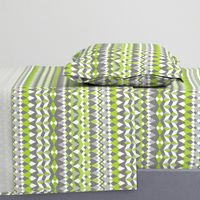 Across the Valley with Tangy Lime - Horizontal Stripes