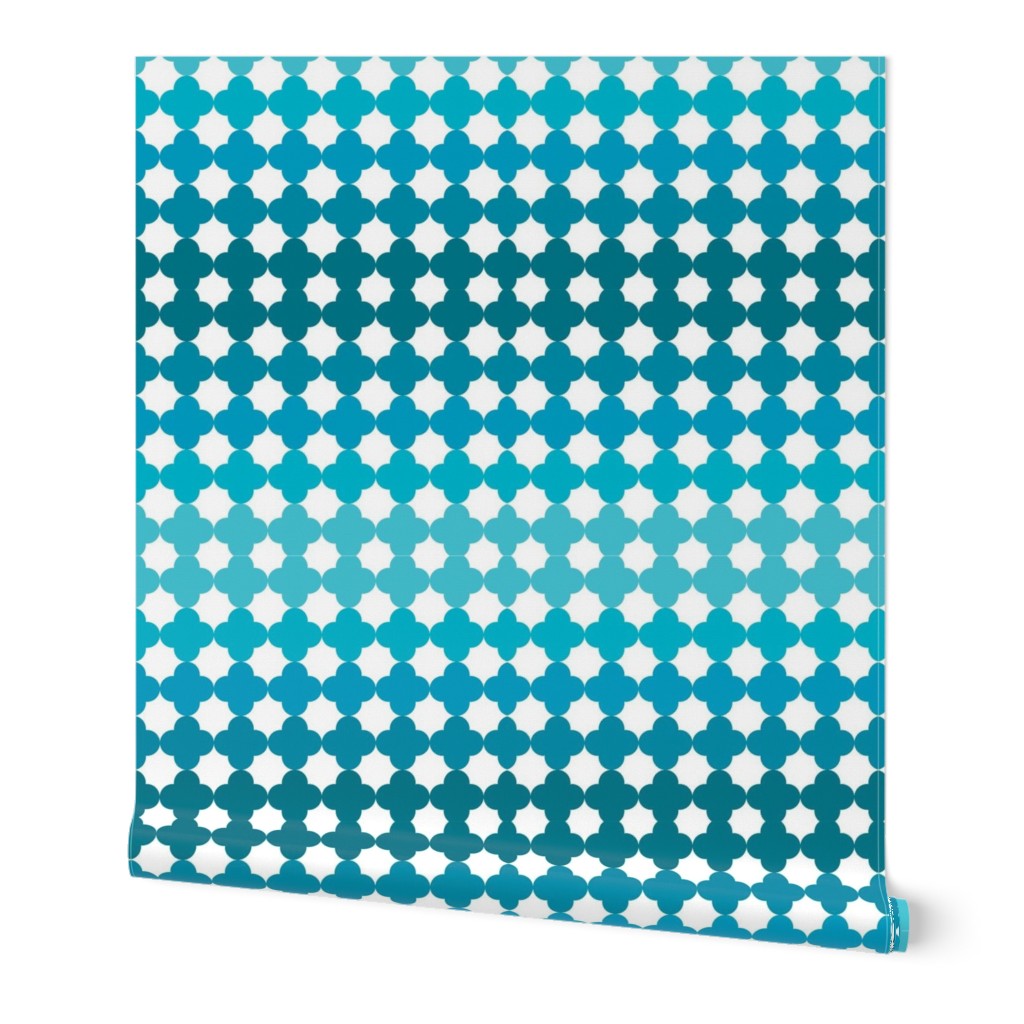 Quatrefoil Turquois Ombre