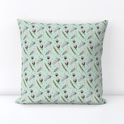 happy feather mint SMALL PRINT- elvelyckan