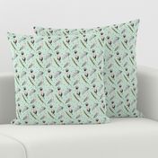 happy feather mint SMALL PRINT- elvelyckan