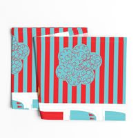 Hungry Monster Laundry Bag: Red/Turquoise