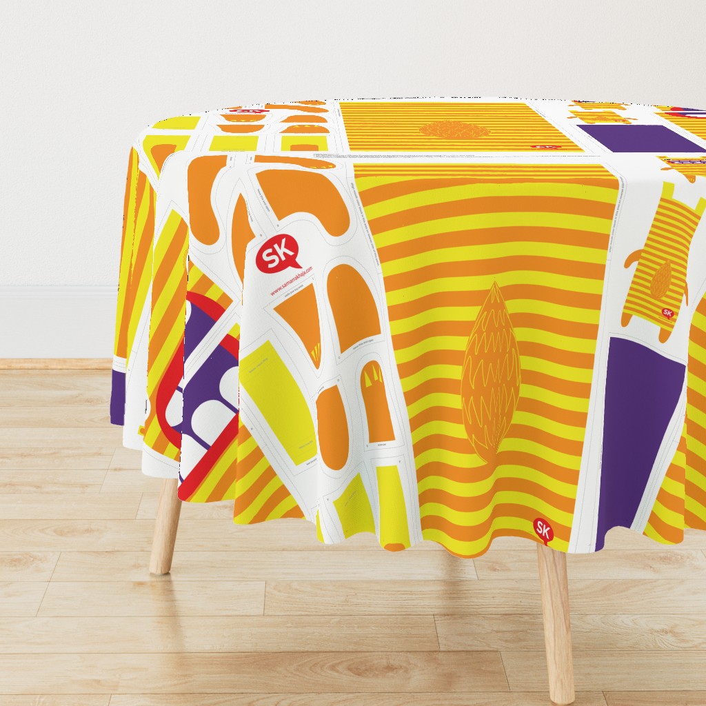 Hungry Monster Laundry Bag: Orange/Yellow