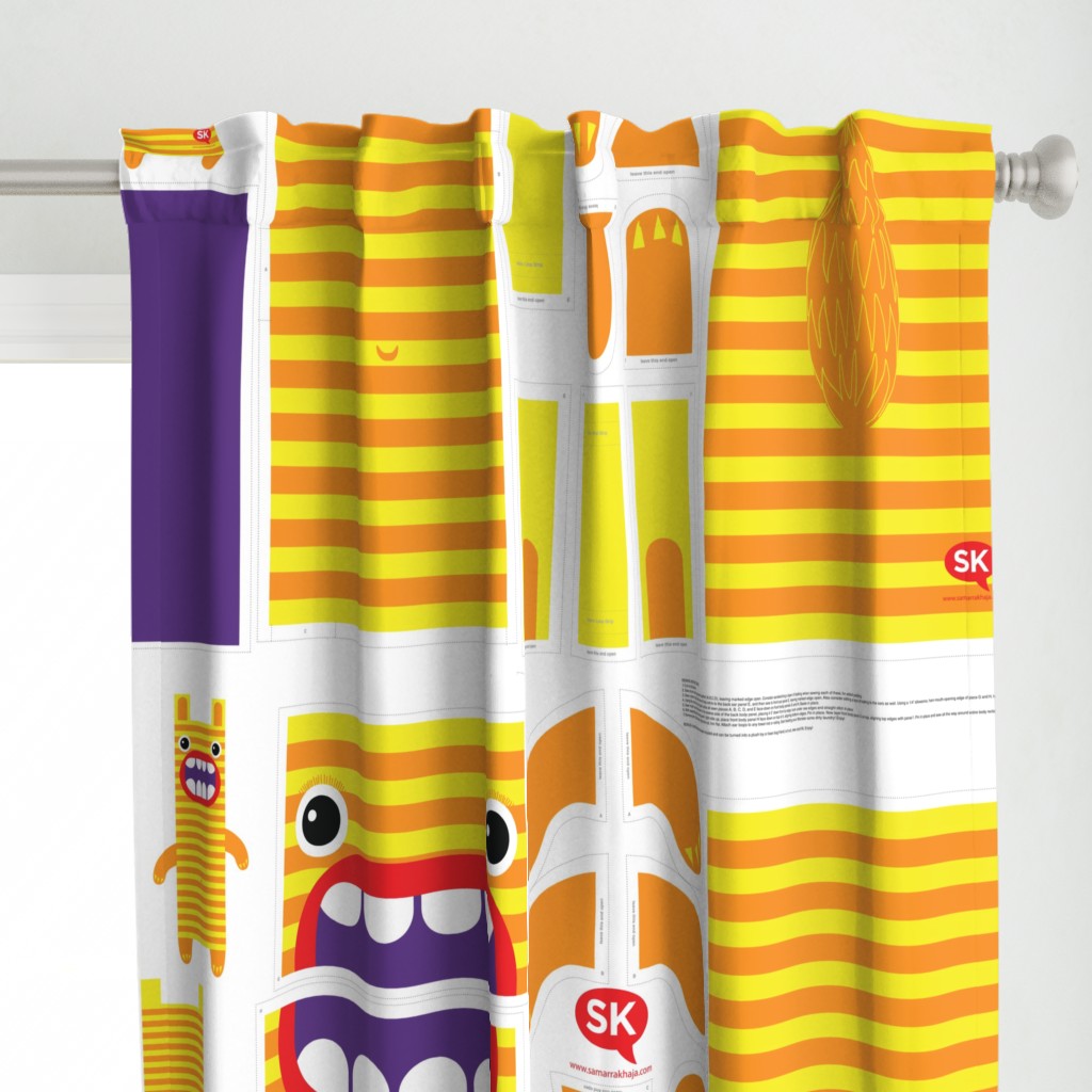 Hungry Monster Laundry Bag: Orange/Yellow