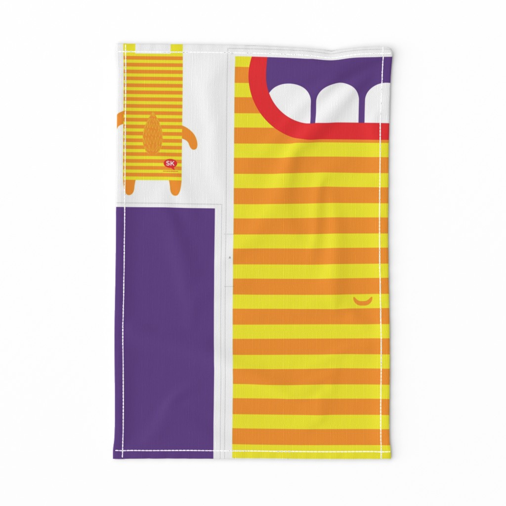 Hungry Monster Laundry Bag: Orange/Yellow