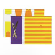 Hungry Monster Laundry Bag: Orange/Yellow