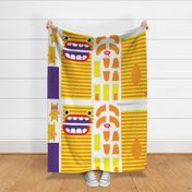 Hungry Monster Laundry Bag: Orange/Yellow