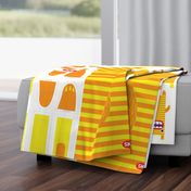 Hungry Monster Laundry Bag: Orange/Yellow