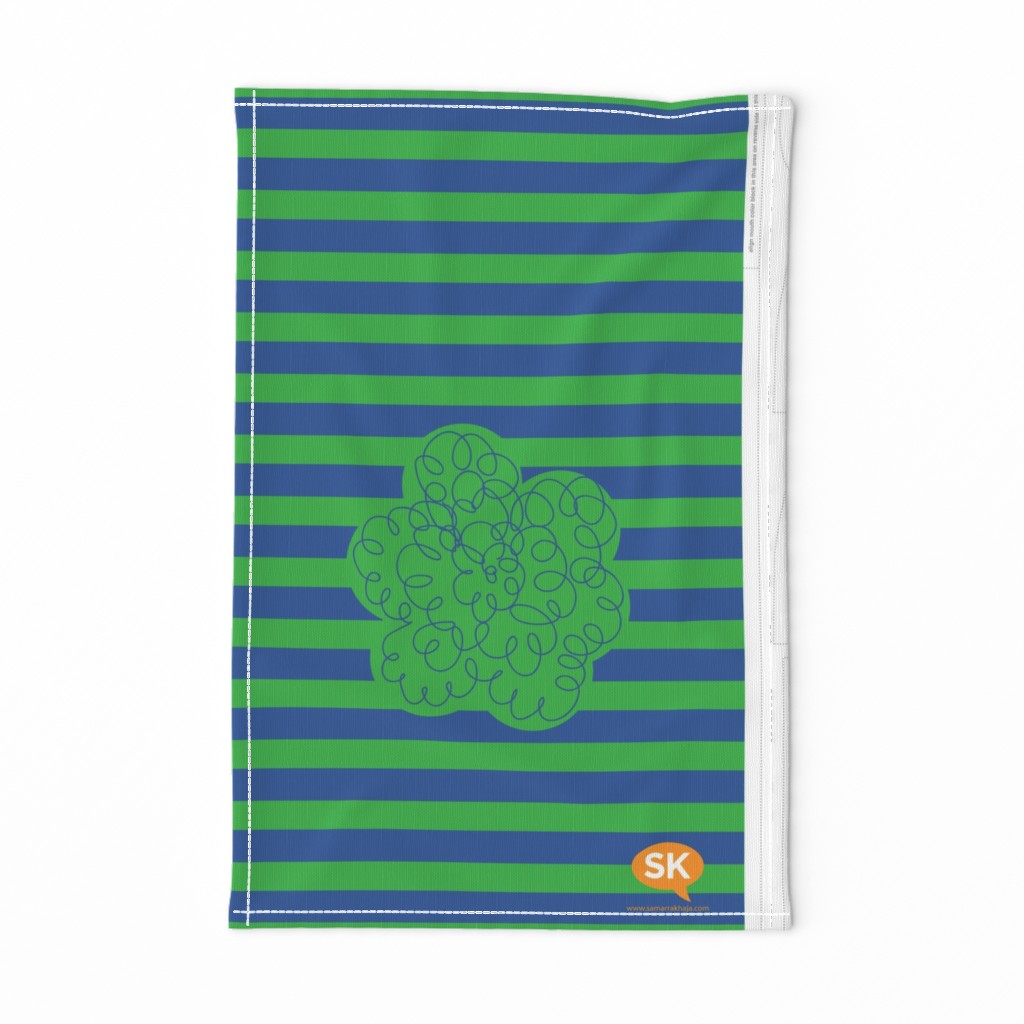 Hungry Monster Laundry Bag: Green/Blue