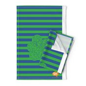 Hungry Monster Laundry Bag: Green/Blue