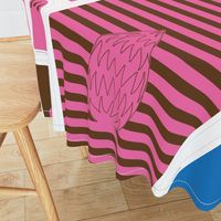 Hungry Monster Laundry Bag: Pink/Brown